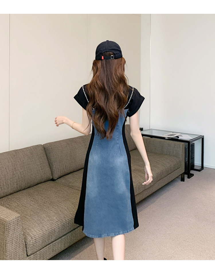 ĐẦM JEAN CHANEL PHỐI THUN CAO CẤP D45